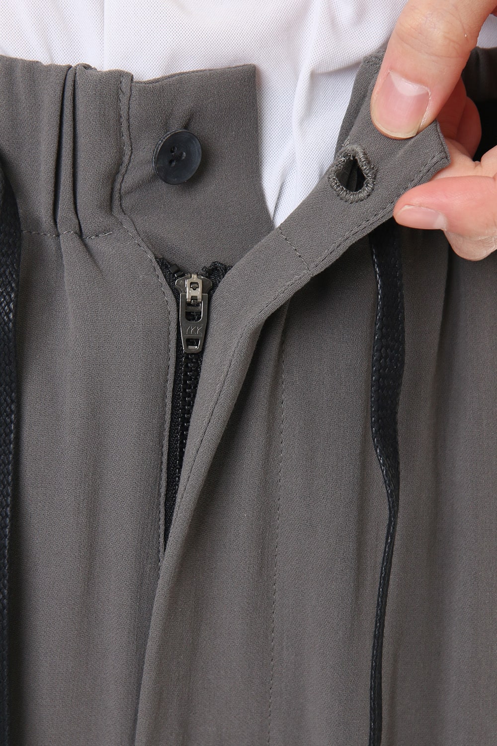 Hard twist Double weave Cuff pants Gray