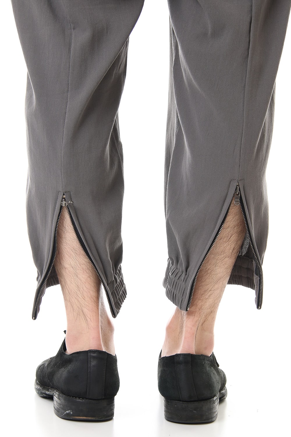 Hard twist Double weave Cuff pants Gray