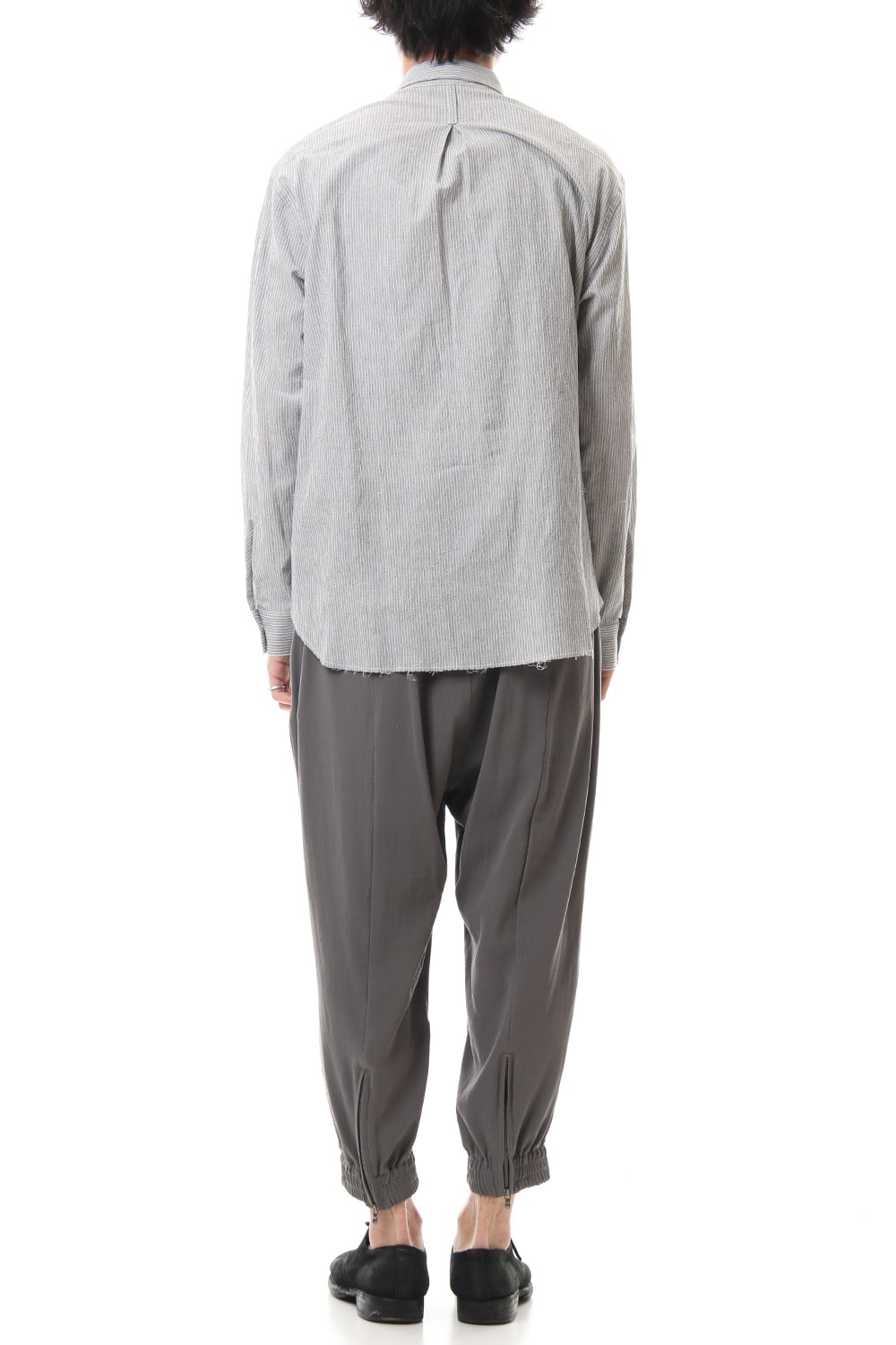 Hard twist Double weave Cuff pants Gray