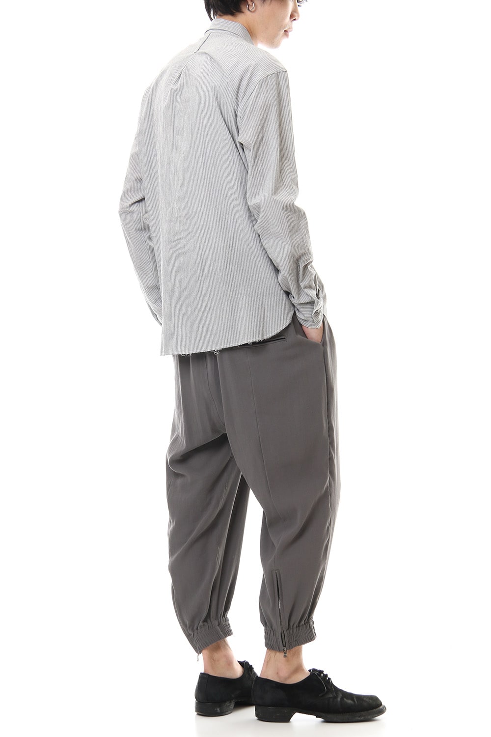 Hard twist Double weave Cuff pants Gray