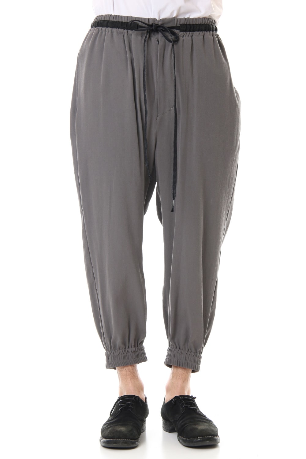 Hard twist Double weave Cuff pants Gray