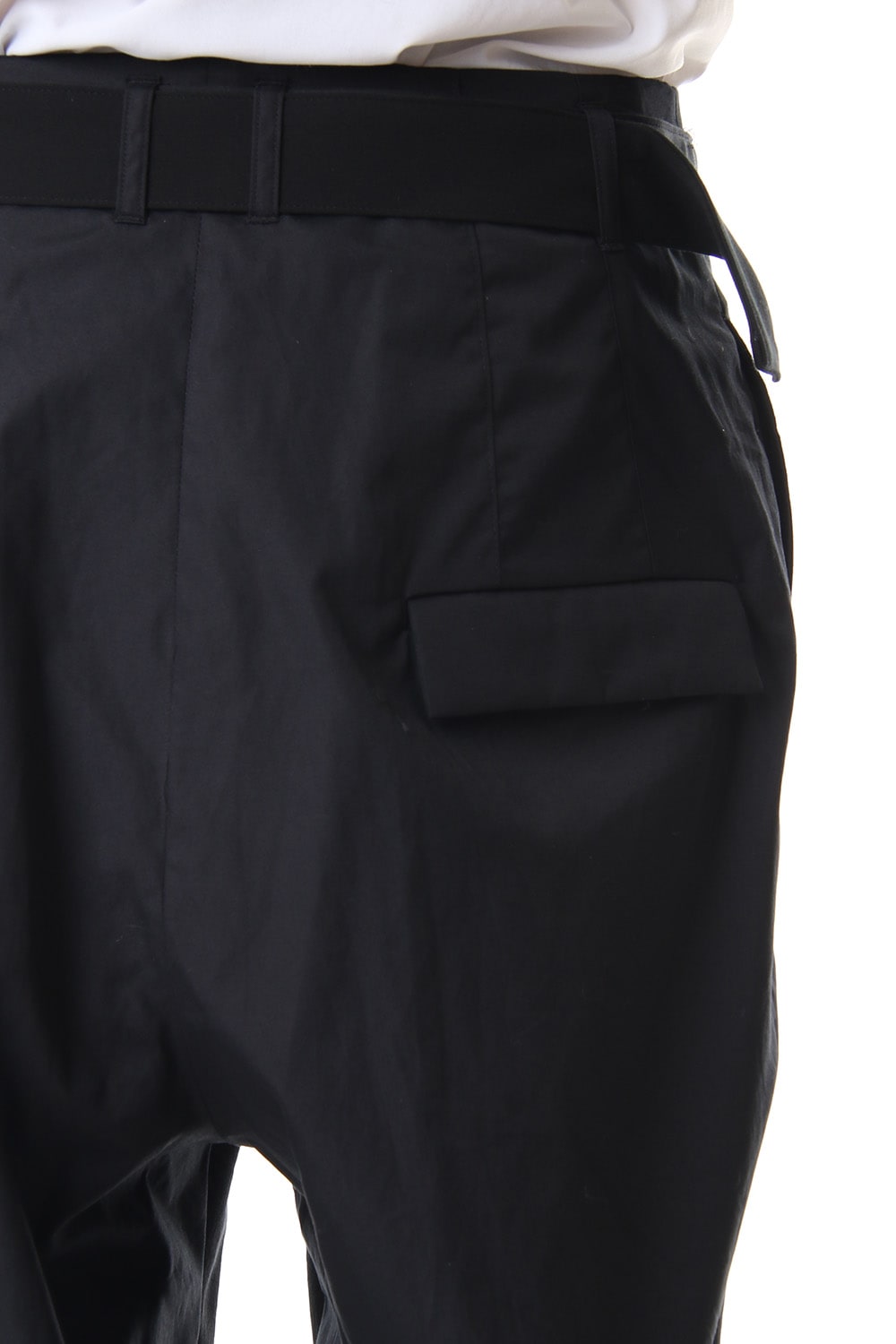 Hard twist Double weave Three-quarter length pants Black