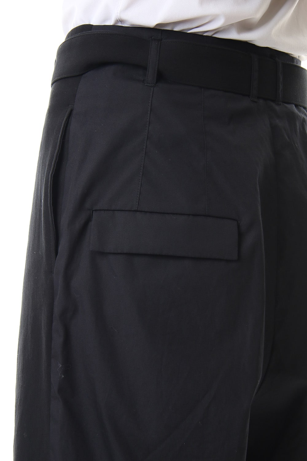 Hard twist Double weave Three-quarter length pants Black