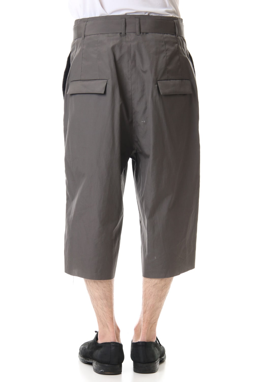 Hard twist Double weave Three-quarter length pants Gray