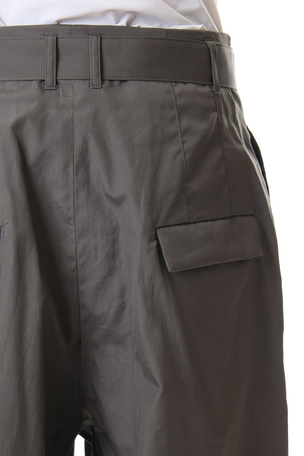 Hard twist Double weave Three-quarter length pants Gray