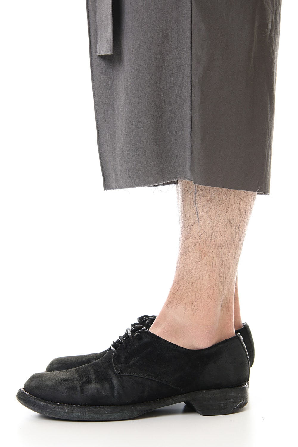 Hard twist Double weave Three-quarter length pants Gray