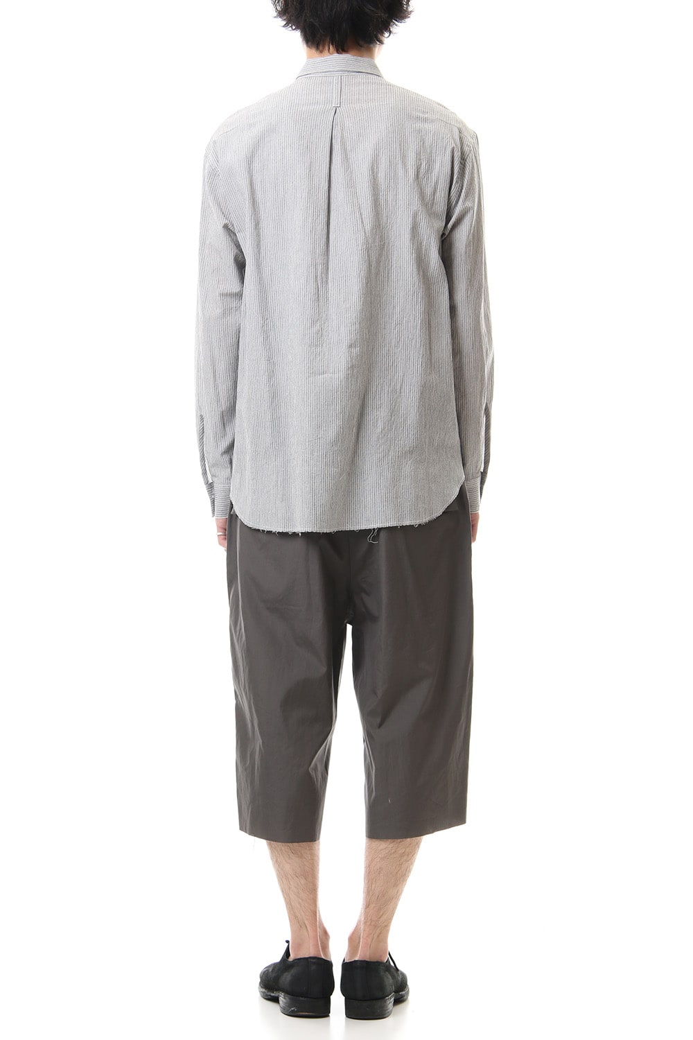 Hard twist Double weave Three-quarter length pants Gray