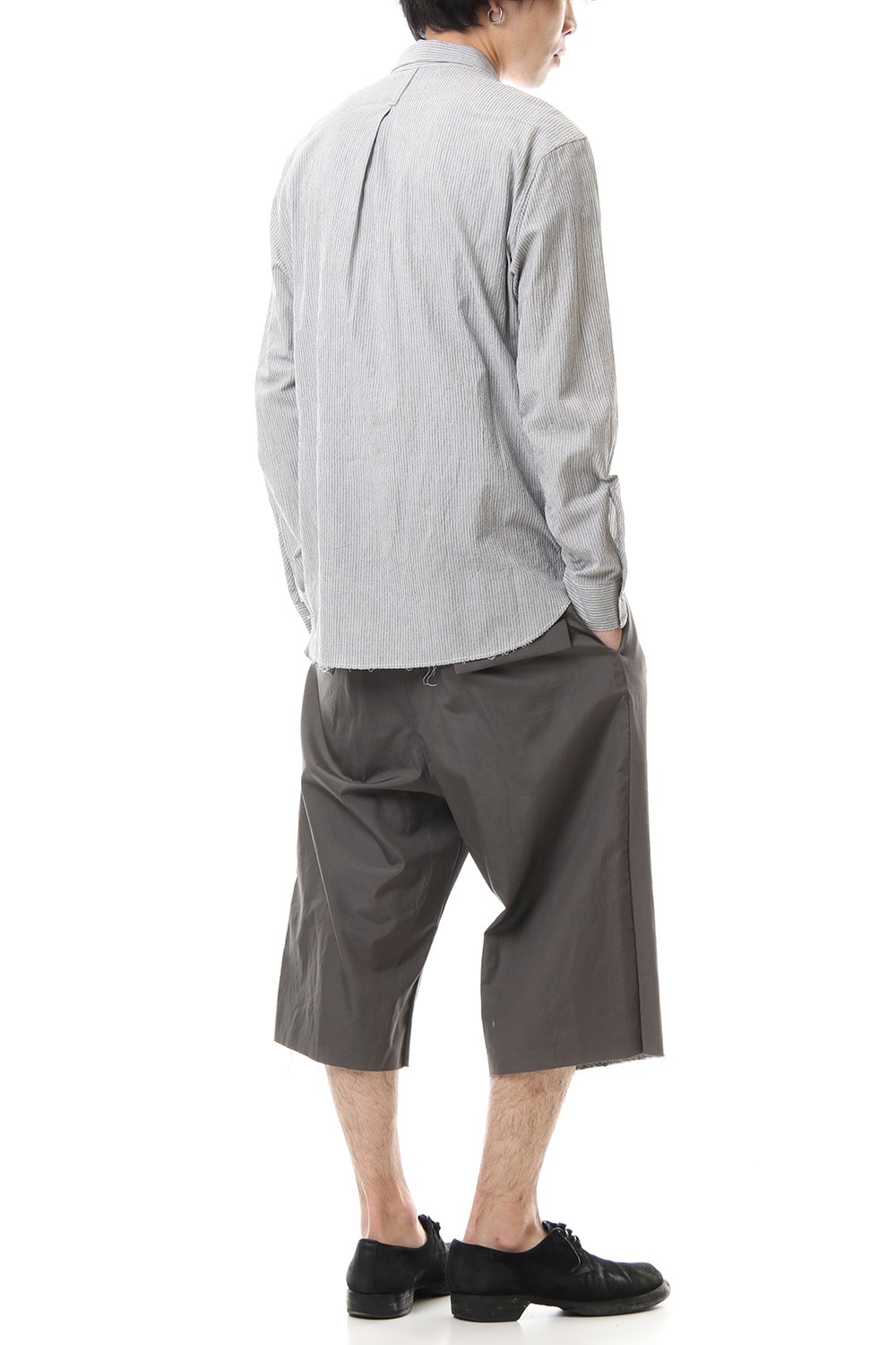 Hard twist Double weave Three-quarter length pants Gray
