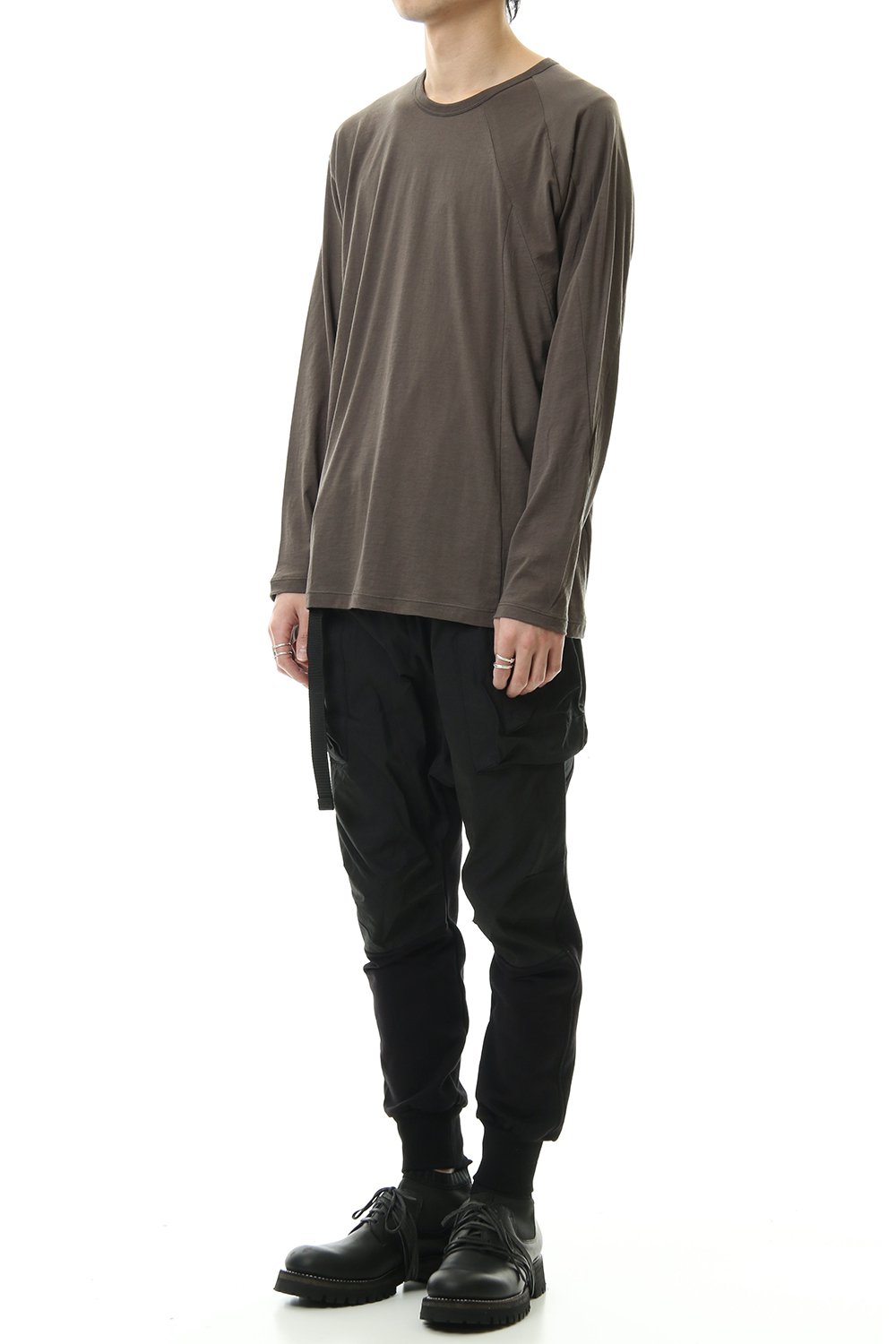 Cotton cashmere Long sleeve T-shirt Olive Drab