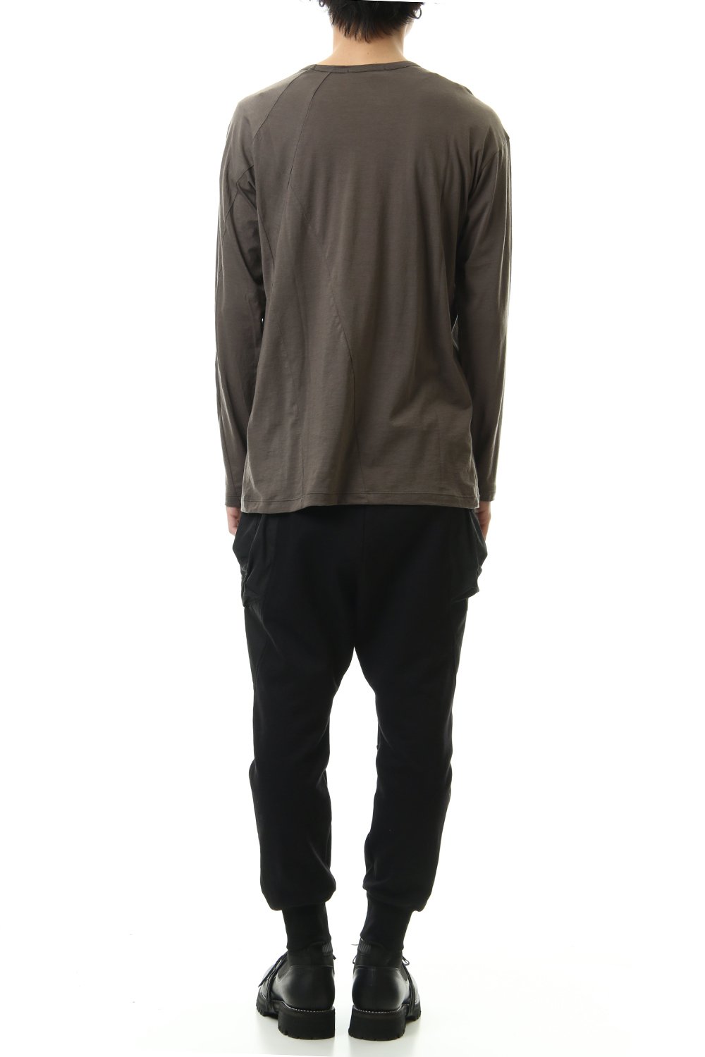 Cotton cashmere Long sleeve T-shirt Olive Drab