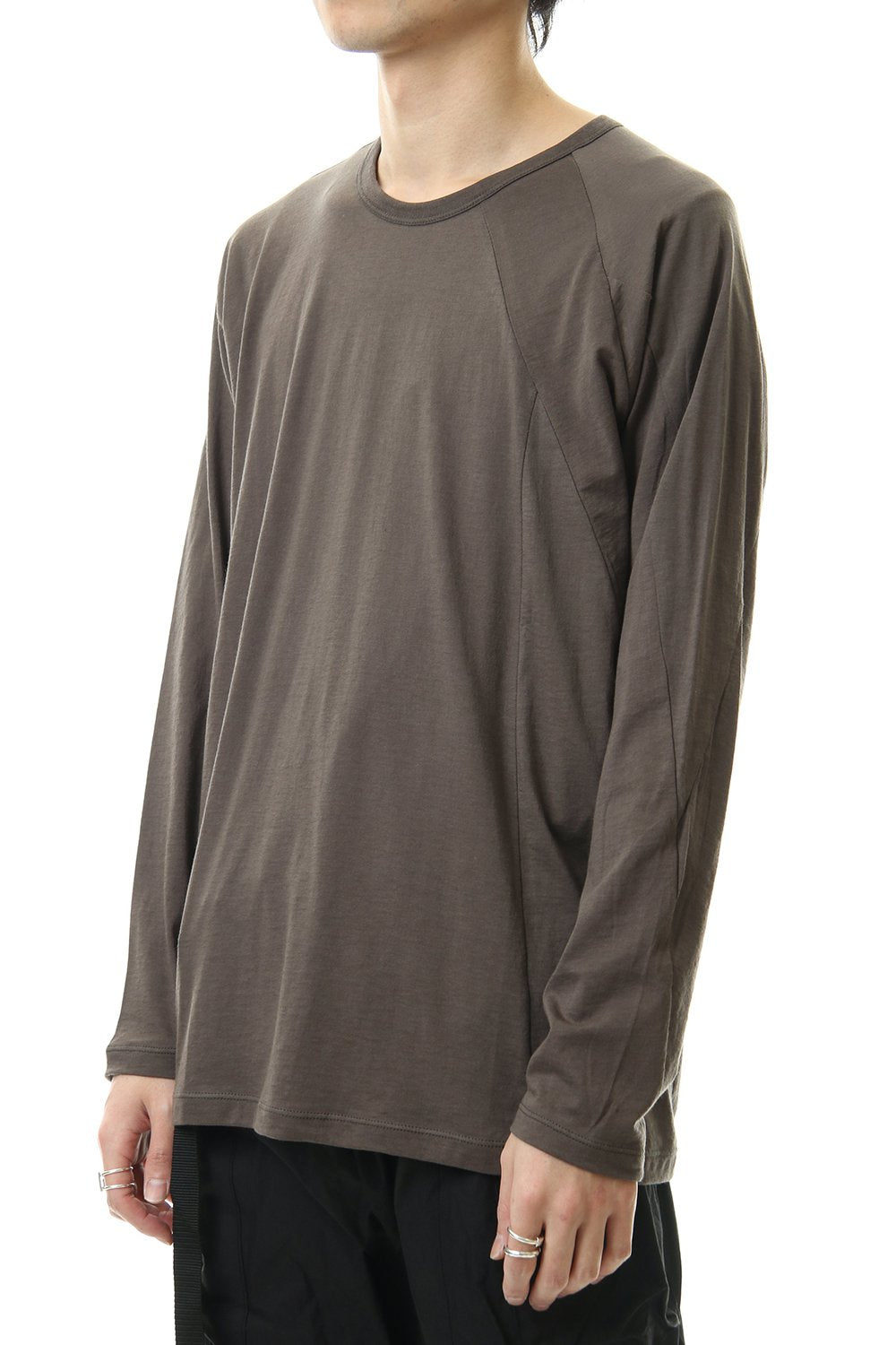 Cotton cashmere Long sleeve T-shirt Olive Drab