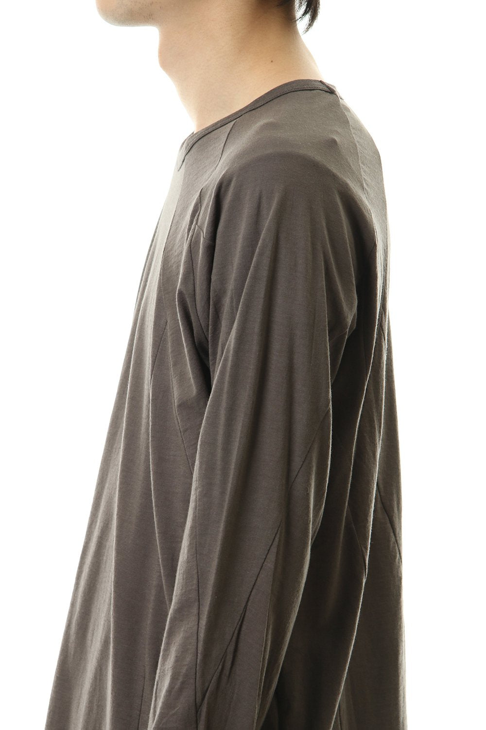 Cotton cashmere Long sleeve T-shirt Olive Drab