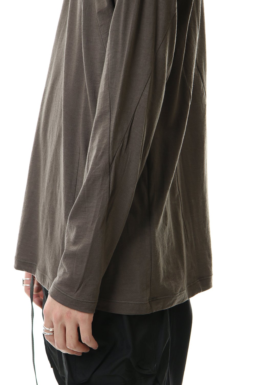 Cotton cashmere Long sleeve T-shirt Olive Drab