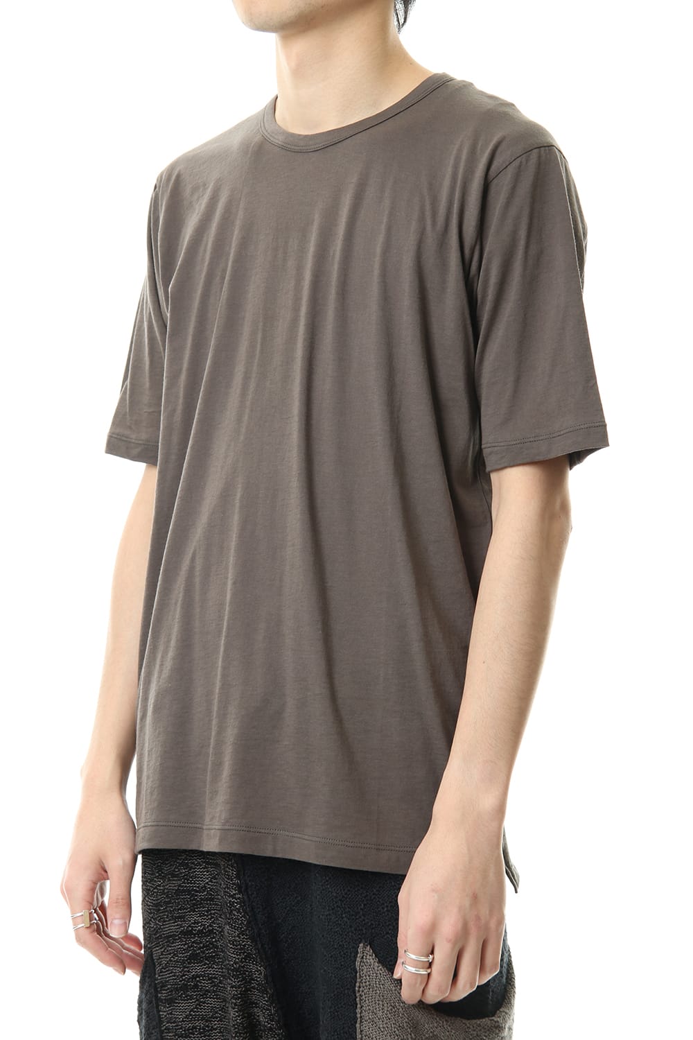 Cotton cashmere Short sleeve T-shirt Olive Drab