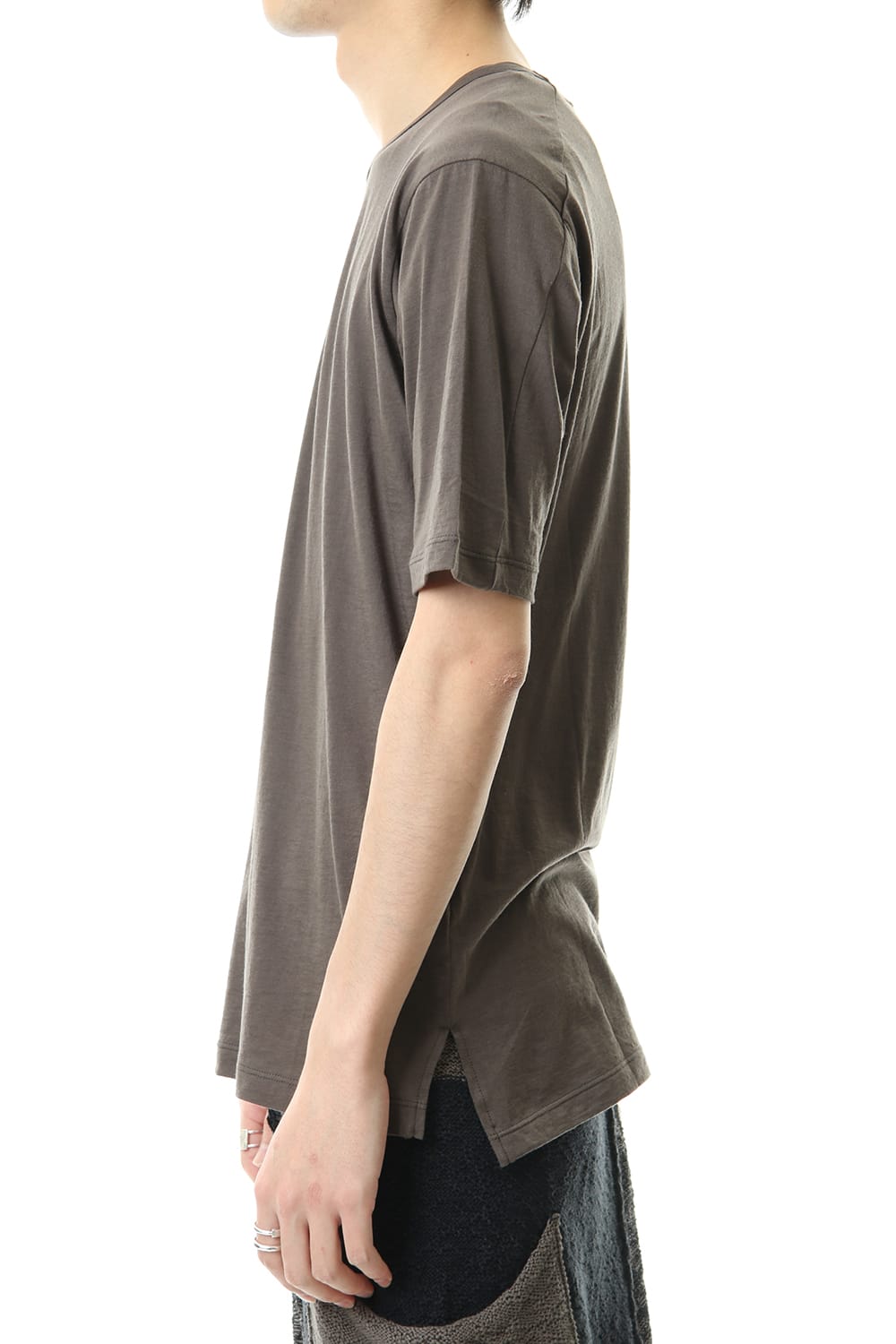 Cotton cashmere Short sleeve T-shirt Olive Drab