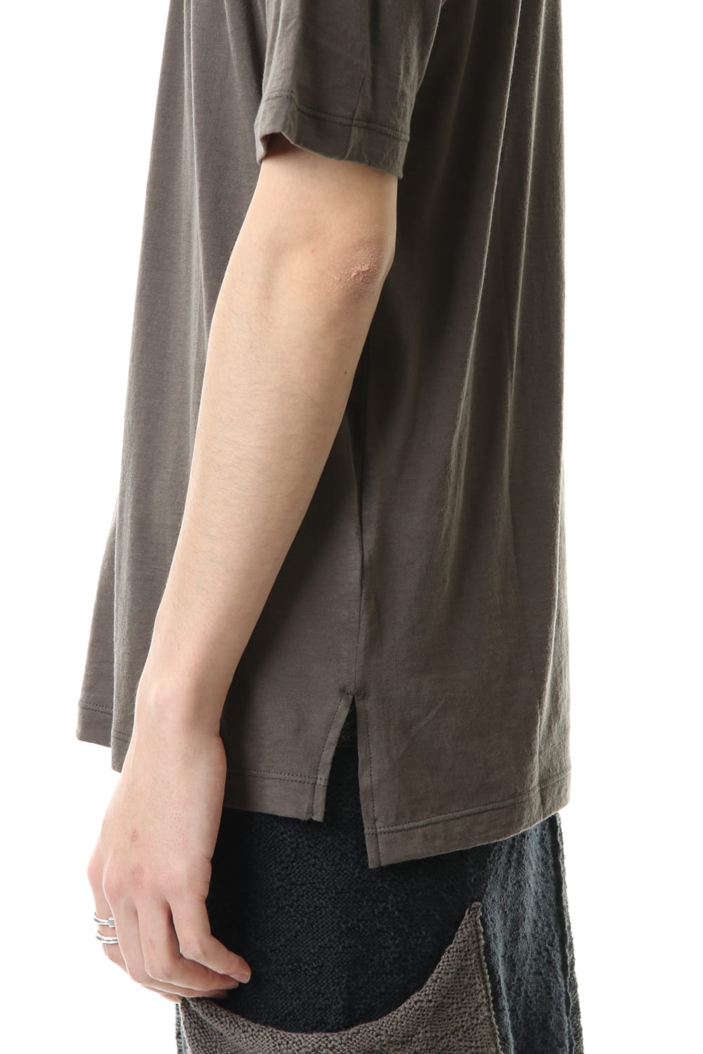 Cotton cashmere Short sleeve T-shirt Olive Drab