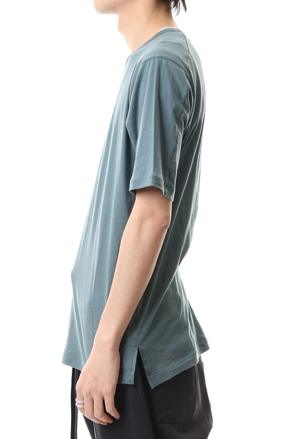 Cotton cashmere Short sleeve T-shirt Turquoise