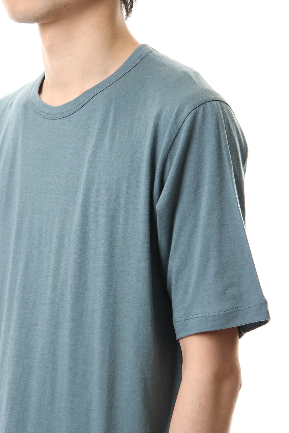 Cotton cashmere Short sleeve T-shirt Turquoise