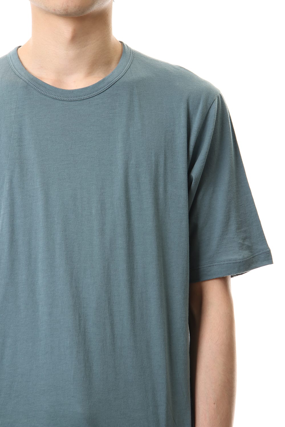 Cotton cashmere Short sleeve T-shirt Turquoise