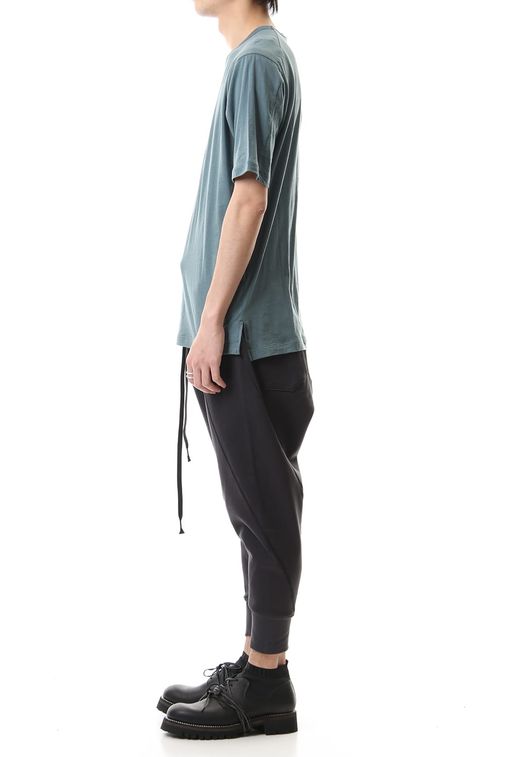 Cotton cashmere Short sleeve T-shirt Turquoise