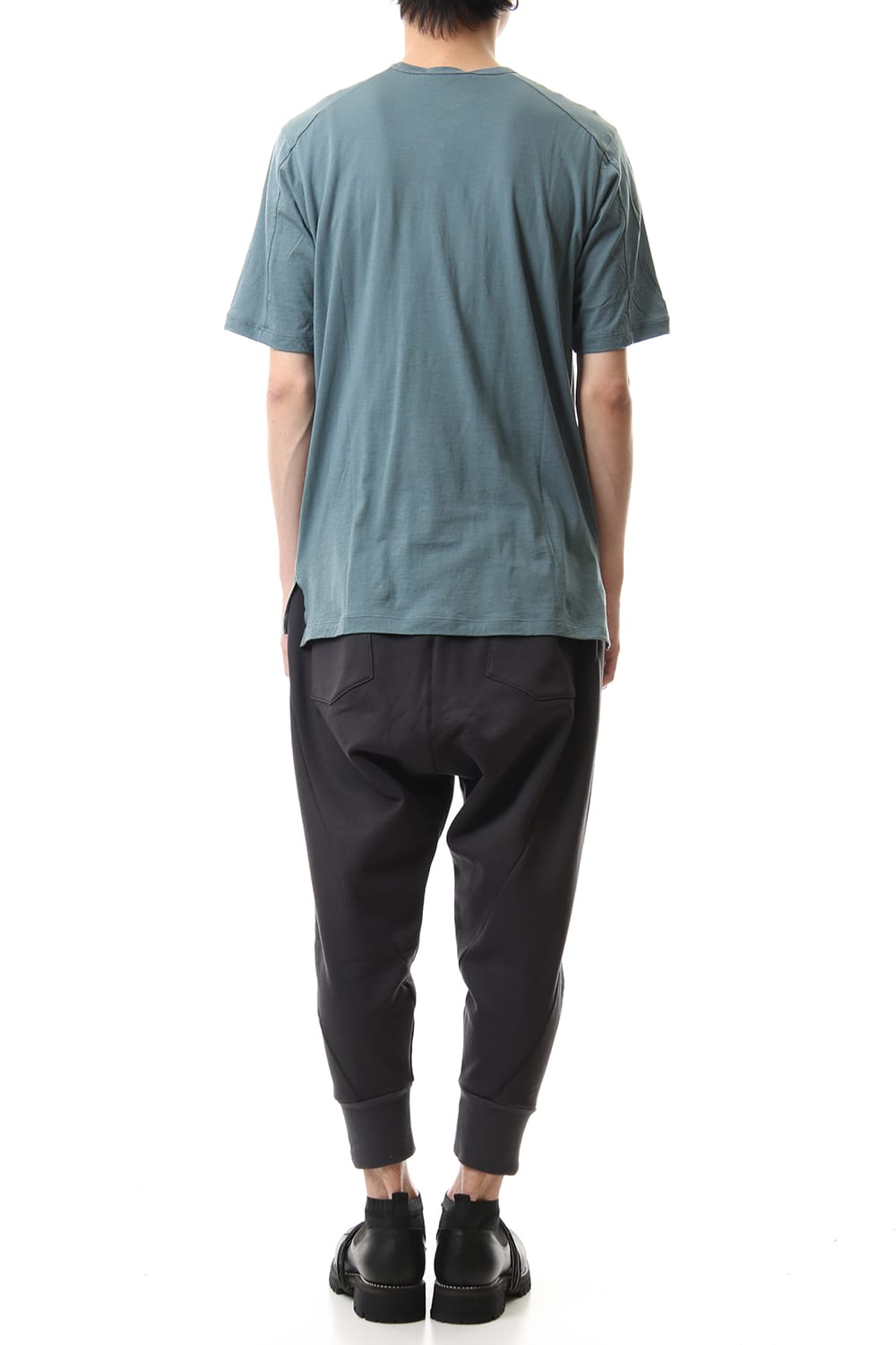 コットン カシミア ショート スリーブ Tシャツ Turquoise