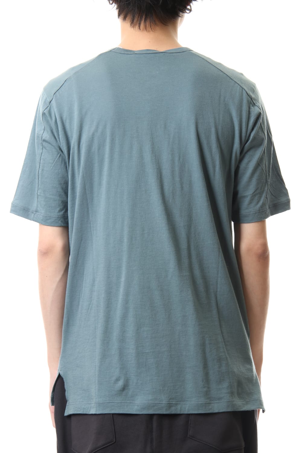 Cotton cashmere Short sleeve T-shirt Turquoise