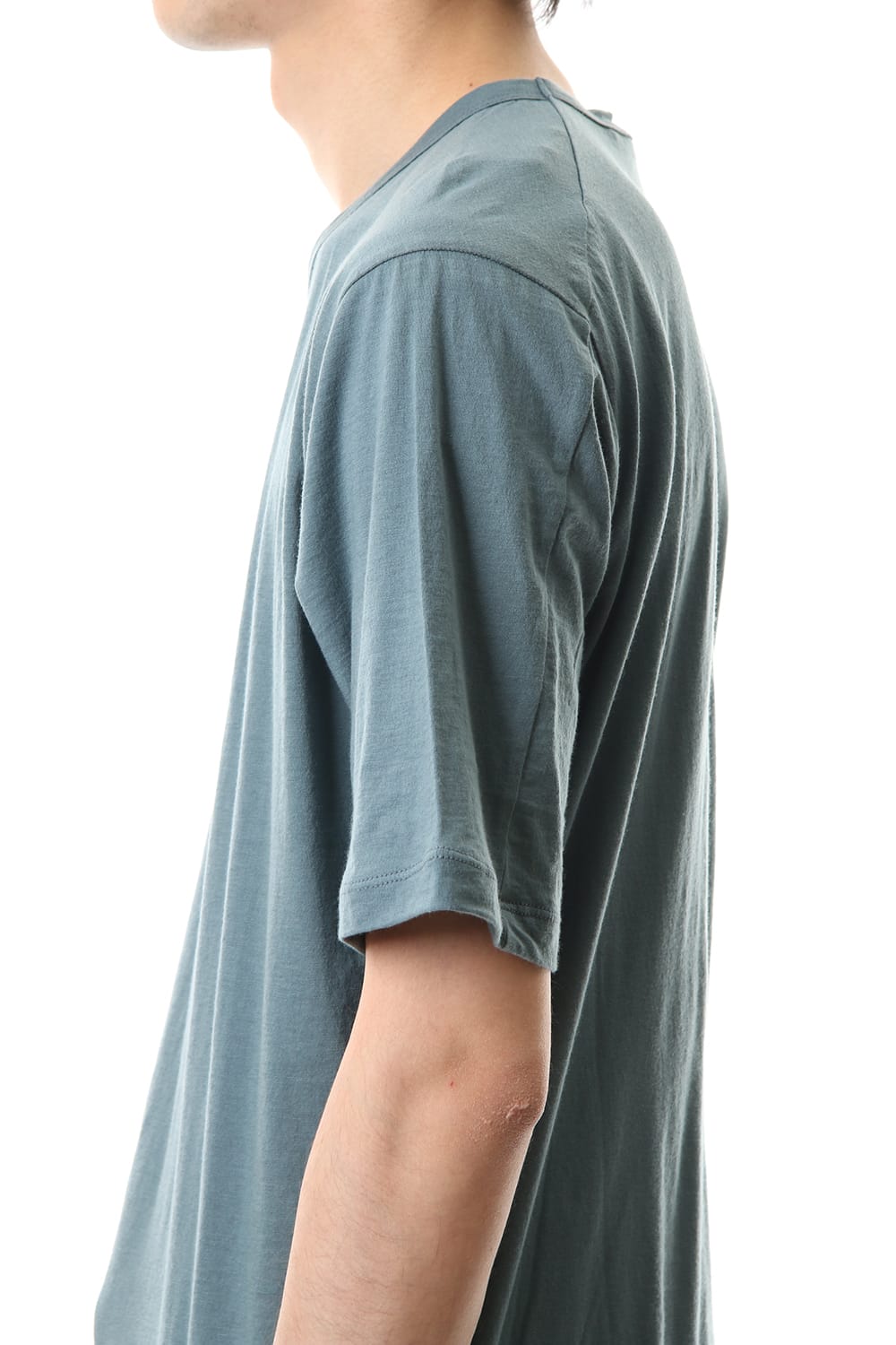 Cotton cashmere Short sleeve T-shirt Turquoise