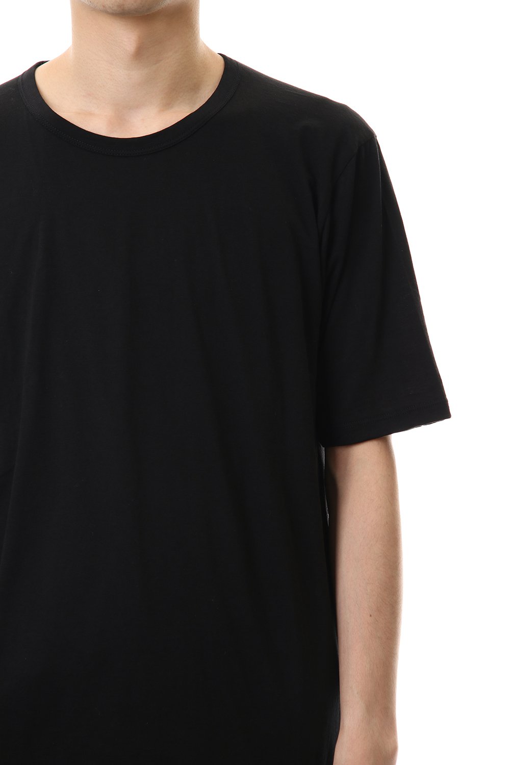 Cotton cashmere Short sleeve T-shirt Black