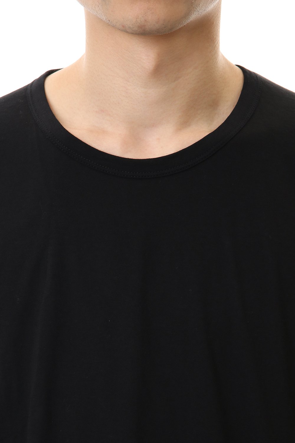 Cotton cashmere Short sleeve T-shirt Black