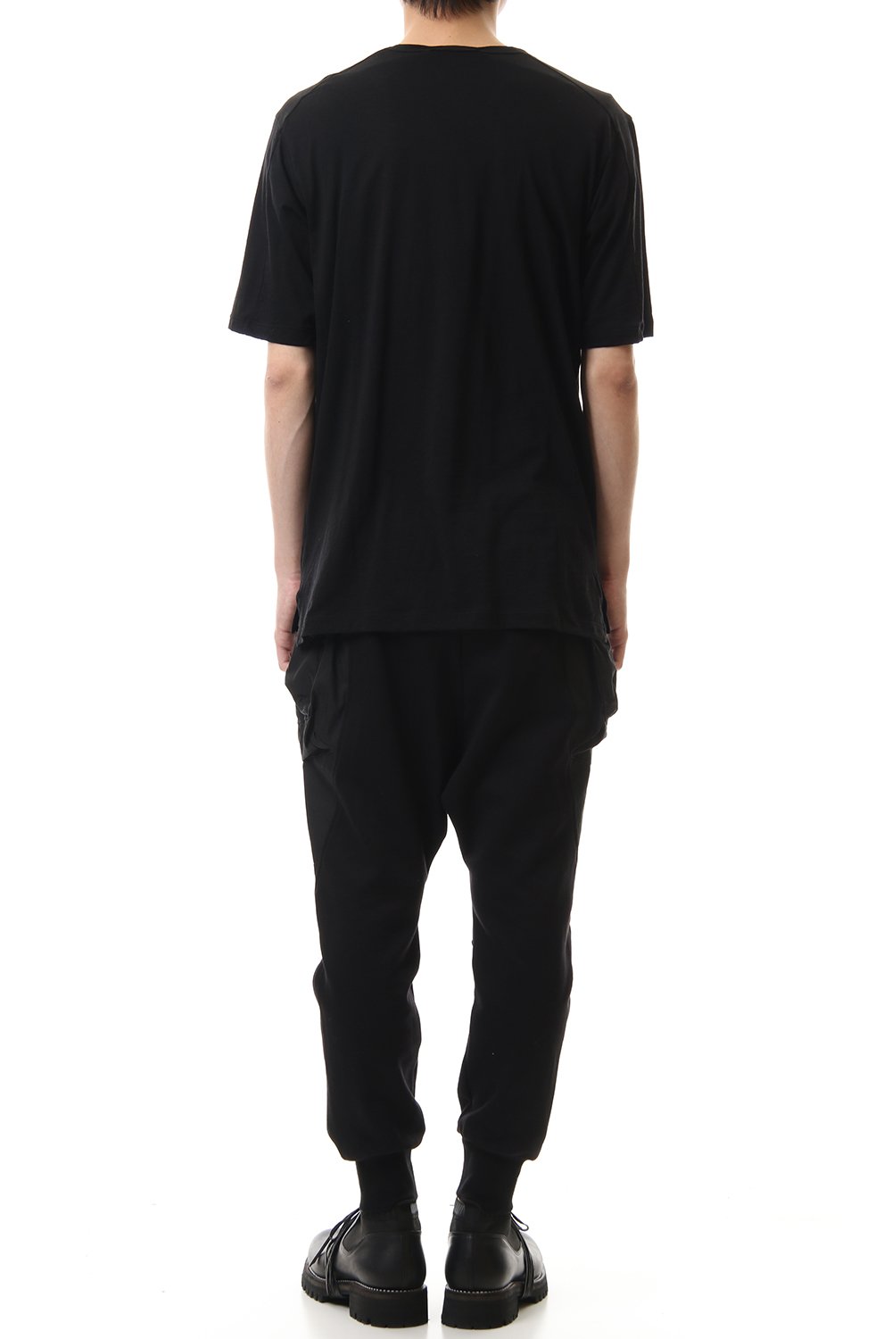 Cotton cashmere Short sleeve T-shirt Black