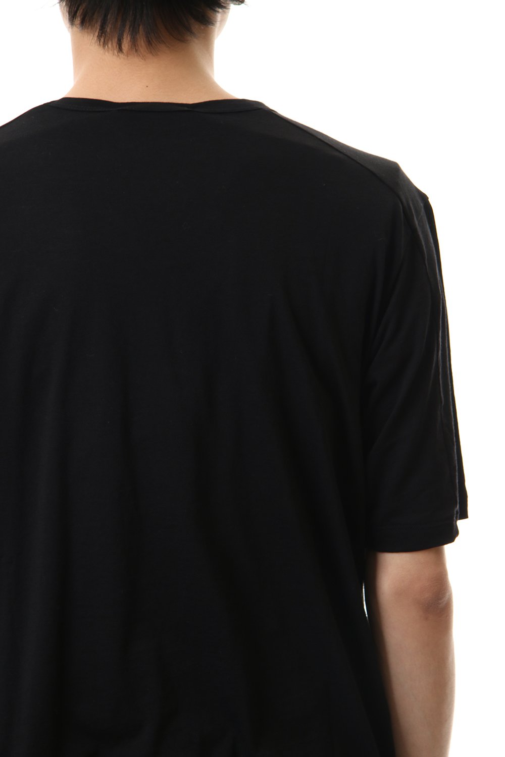 Cotton cashmere Short sleeve T-shirt Black