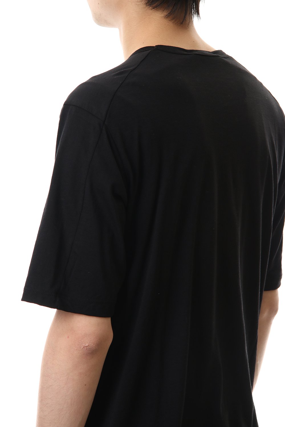 Cotton cashmere Short sleeve T-shirt Black