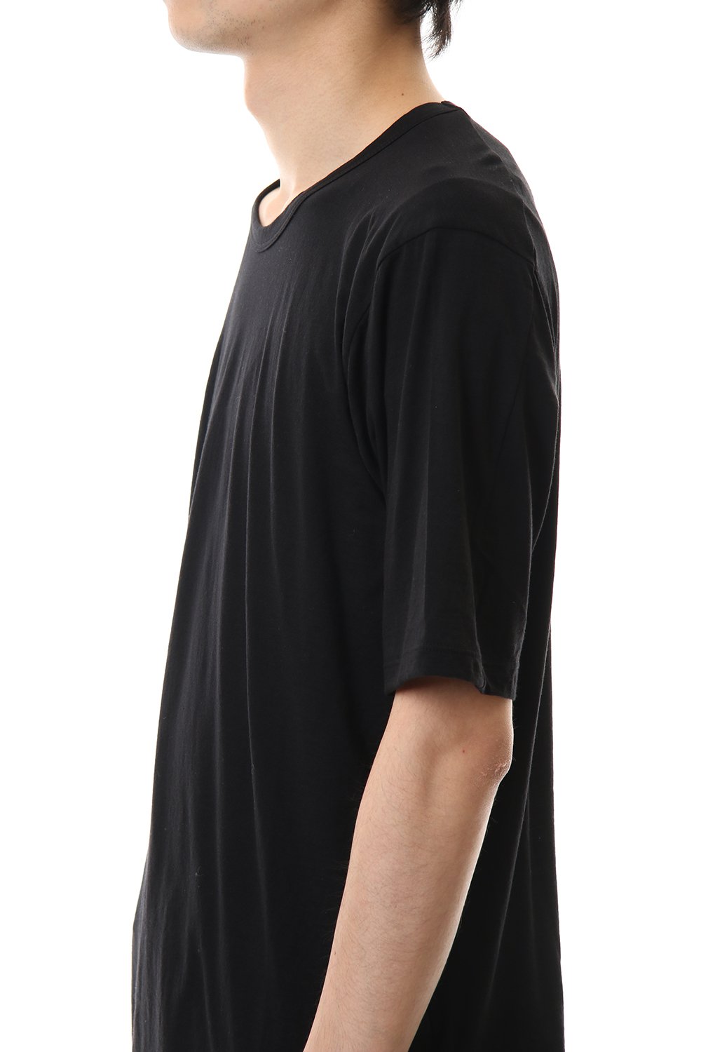 Cotton cashmere Short sleeve T-shirt Black