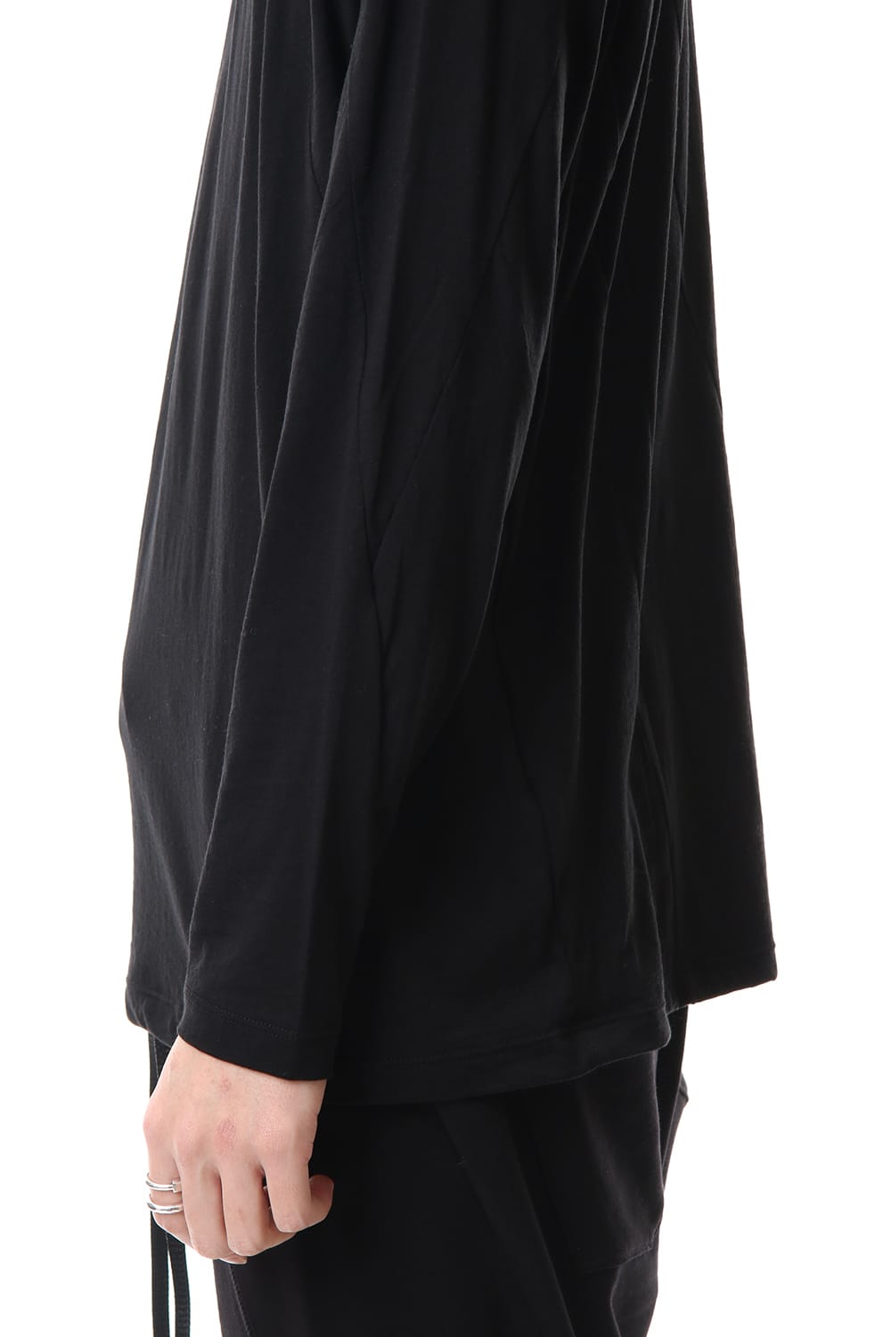 Cotton cashmere Long sleeve T-shirt Black