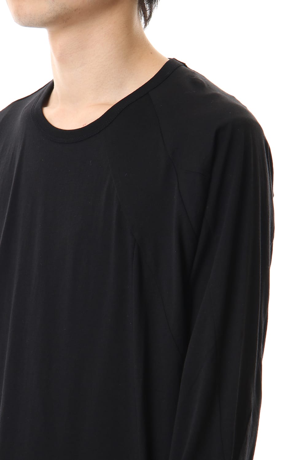 Cotton cashmere Long sleeve T-shirt Black