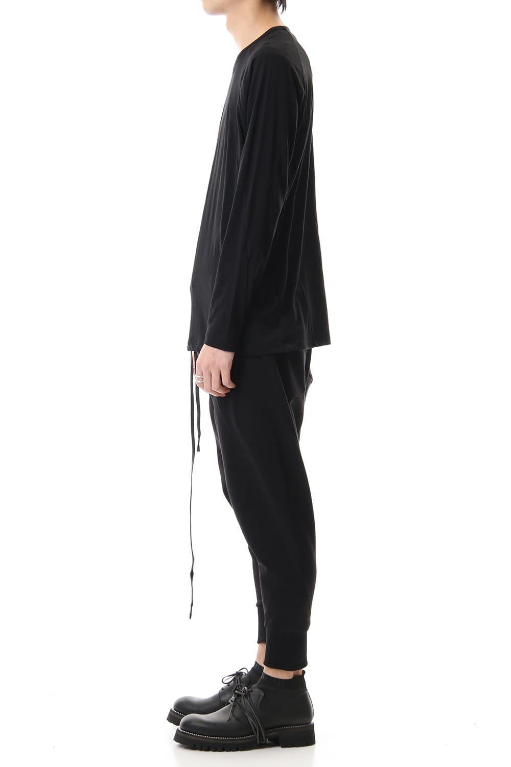 Cotton cashmere Long sleeve T-shirt Black