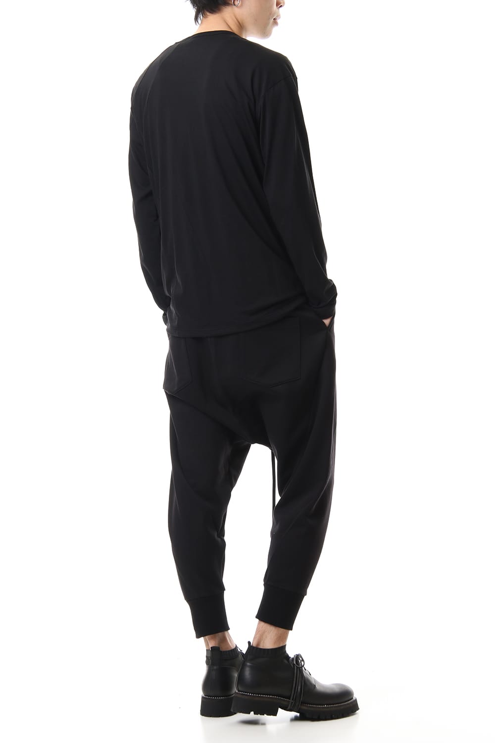 Cotton cashmere Long sleeve T-shirt Black