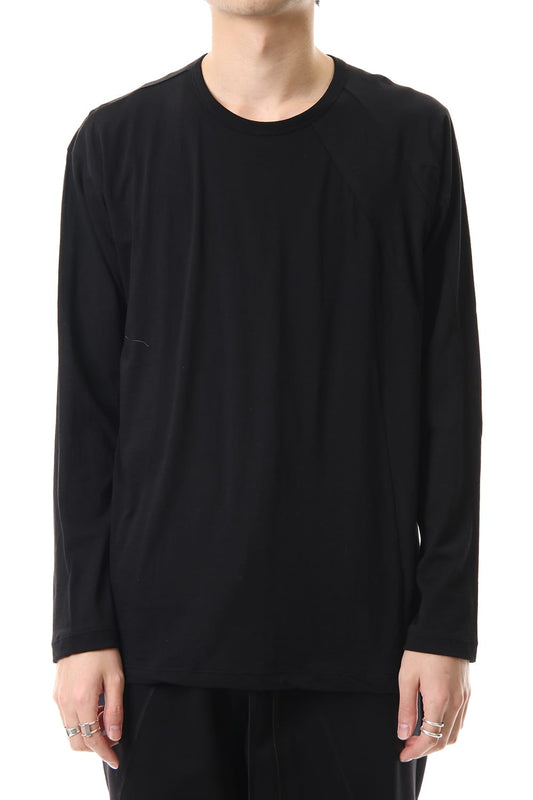 Cotton cashmere Long sleeve T-shirt Black