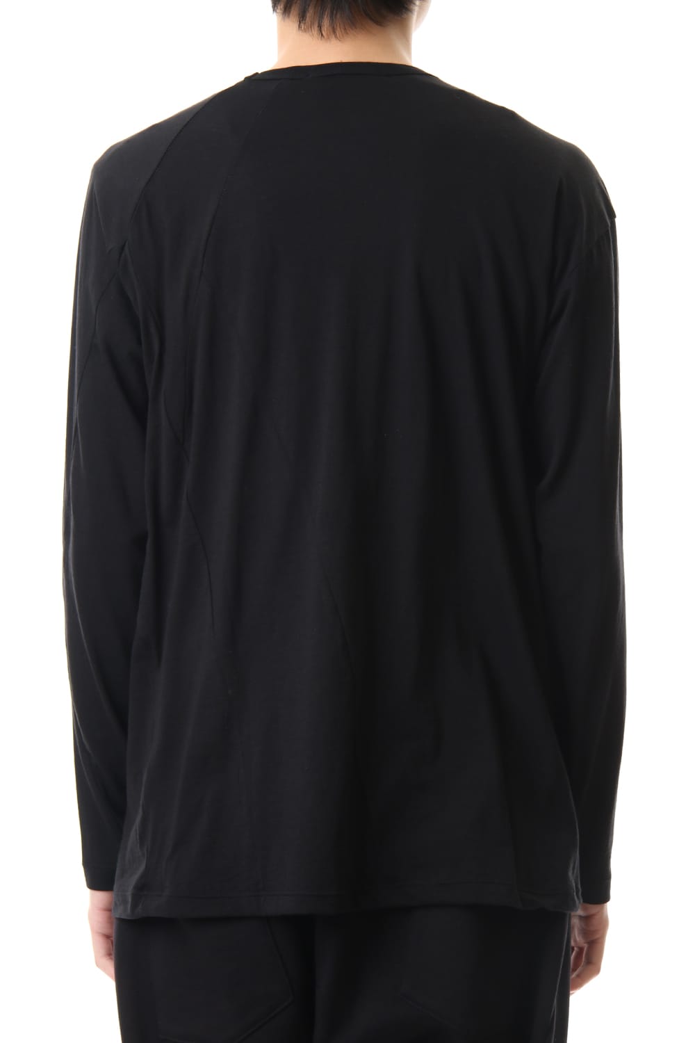 Cotton cashmere Long sleeve T-shirt Black