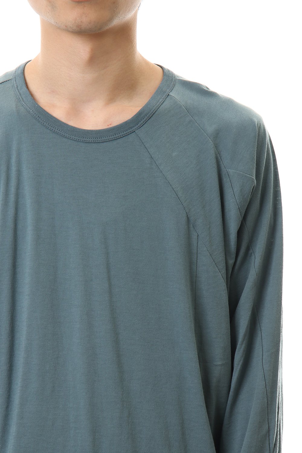 Cotton cashmere Long sleeve T-shirt Turquoise