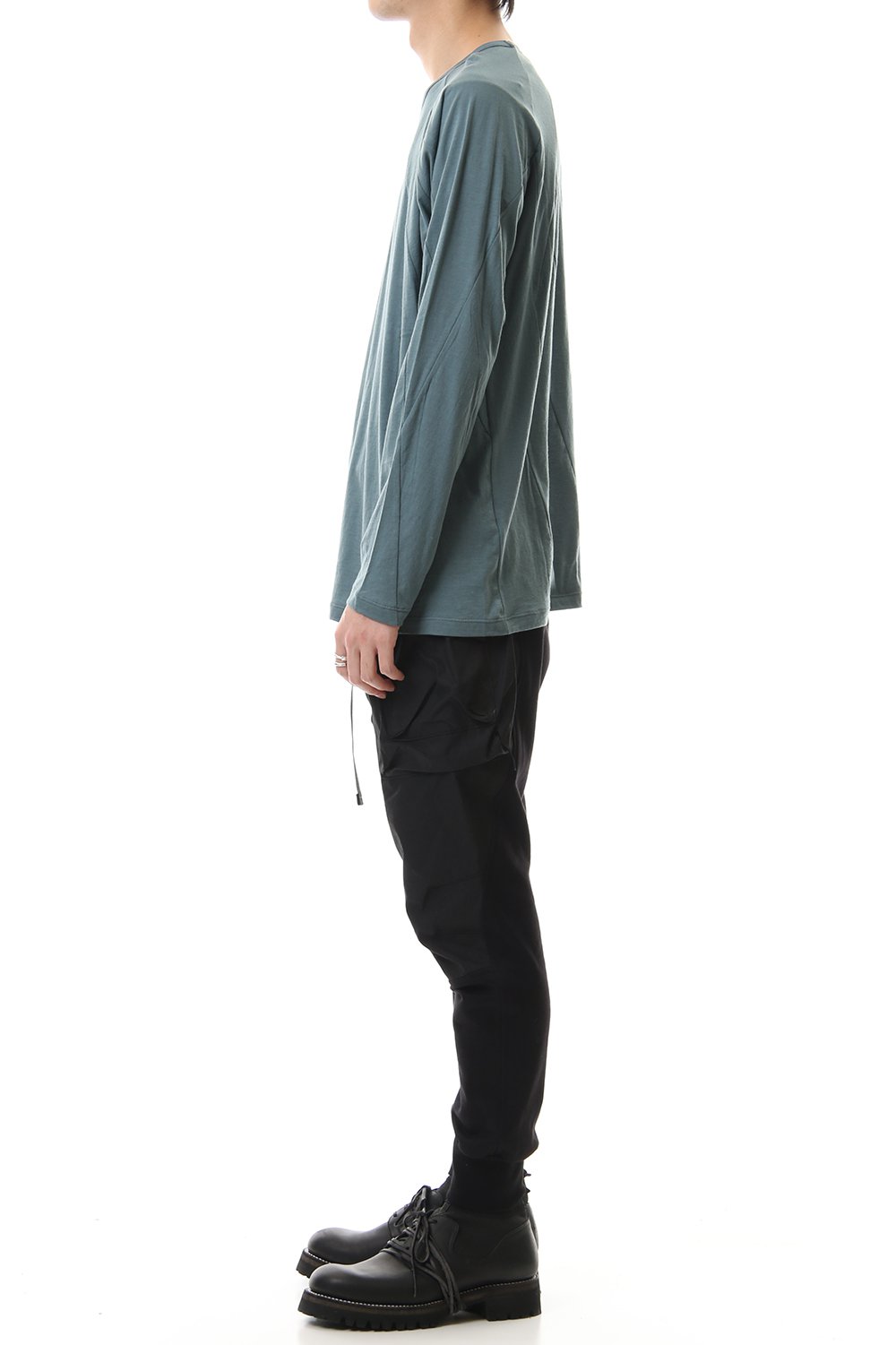 Cotton cashmere Long sleeve T-shirt Turquoise