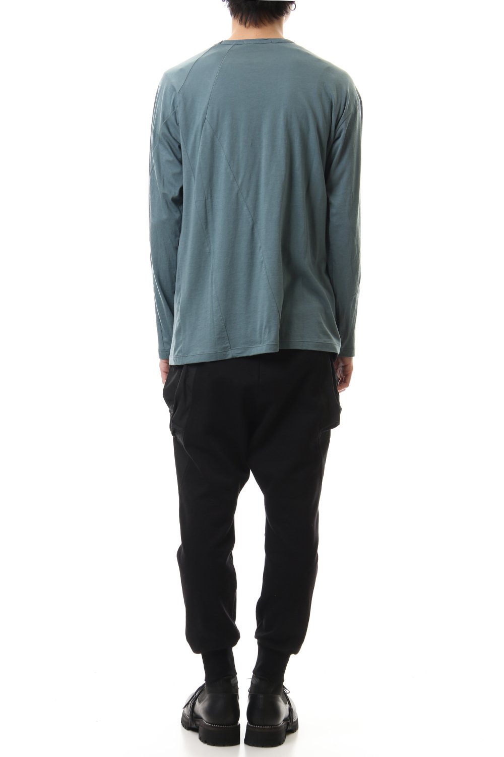 Cotton cashmere Long sleeve T-shirt Turquoise