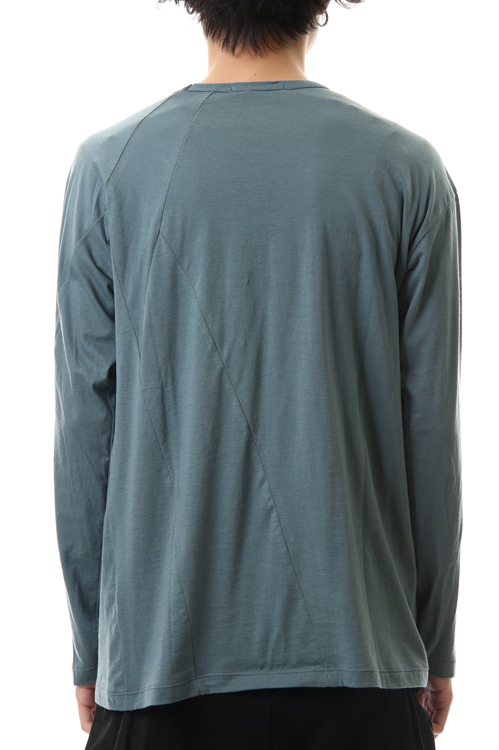 Cotton cashmere Long sleeve T-shirt Turquoise