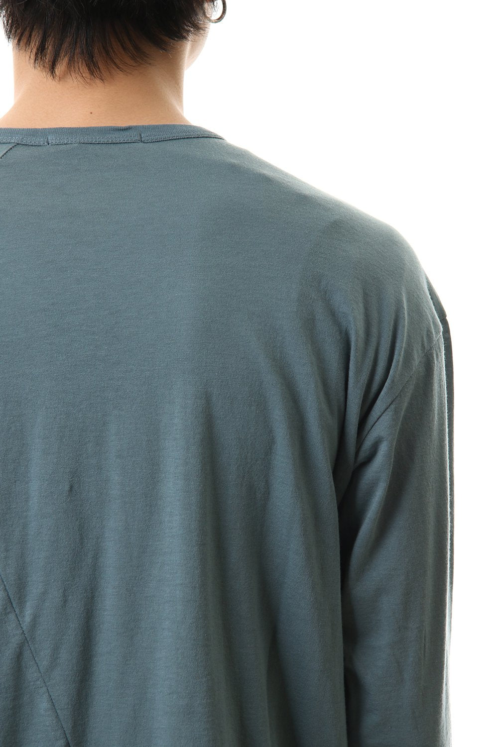 Cotton cashmere Long sleeve T-shirt Turquoise