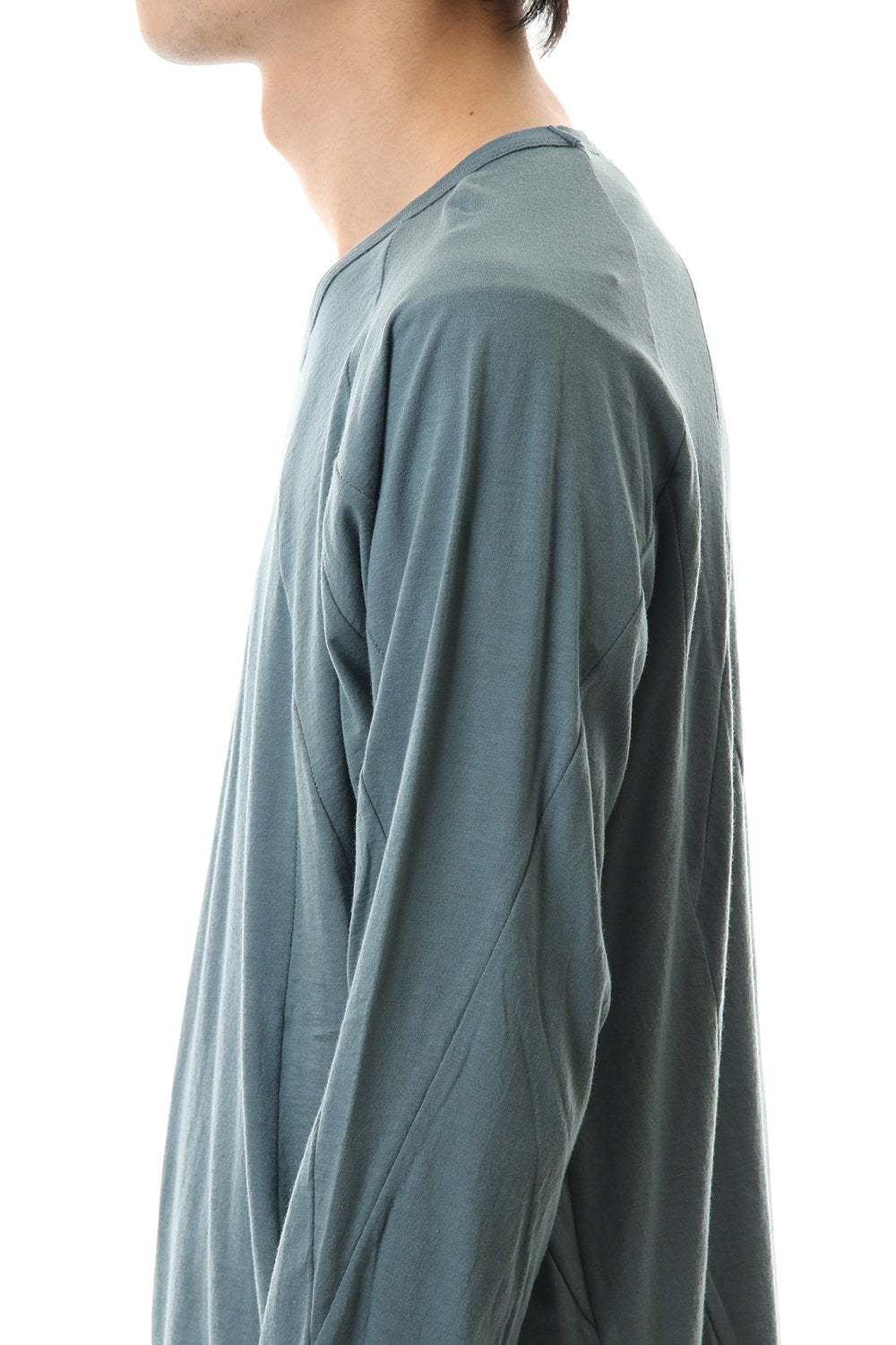 Cotton cashmere Long sleeve T-shirt Turquoise