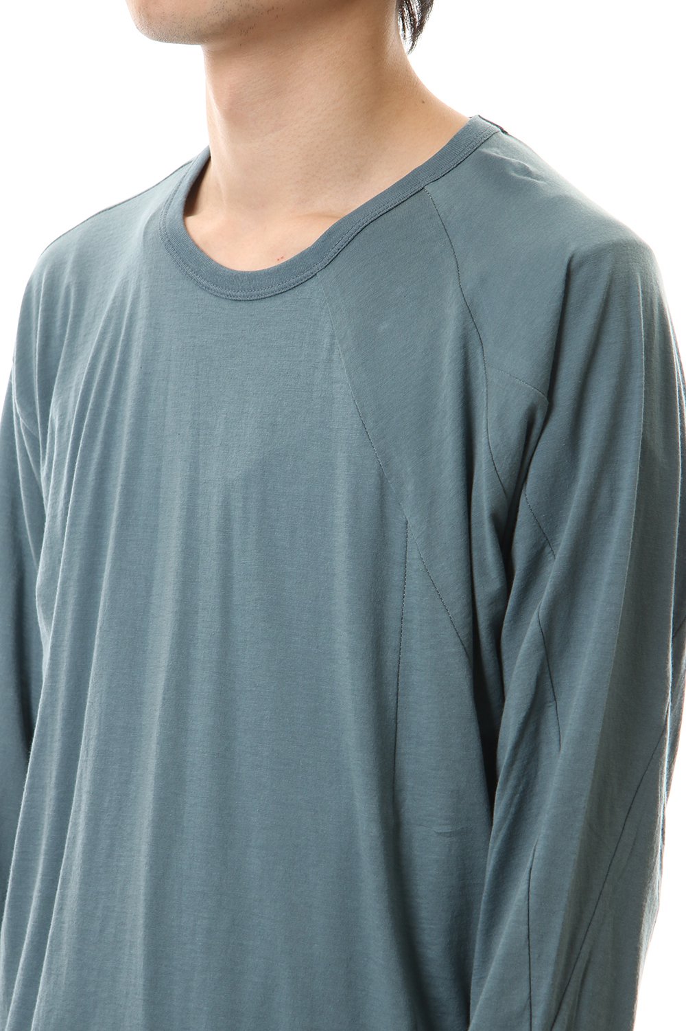 Cotton cashmere Long sleeve T-shirt Turquoise