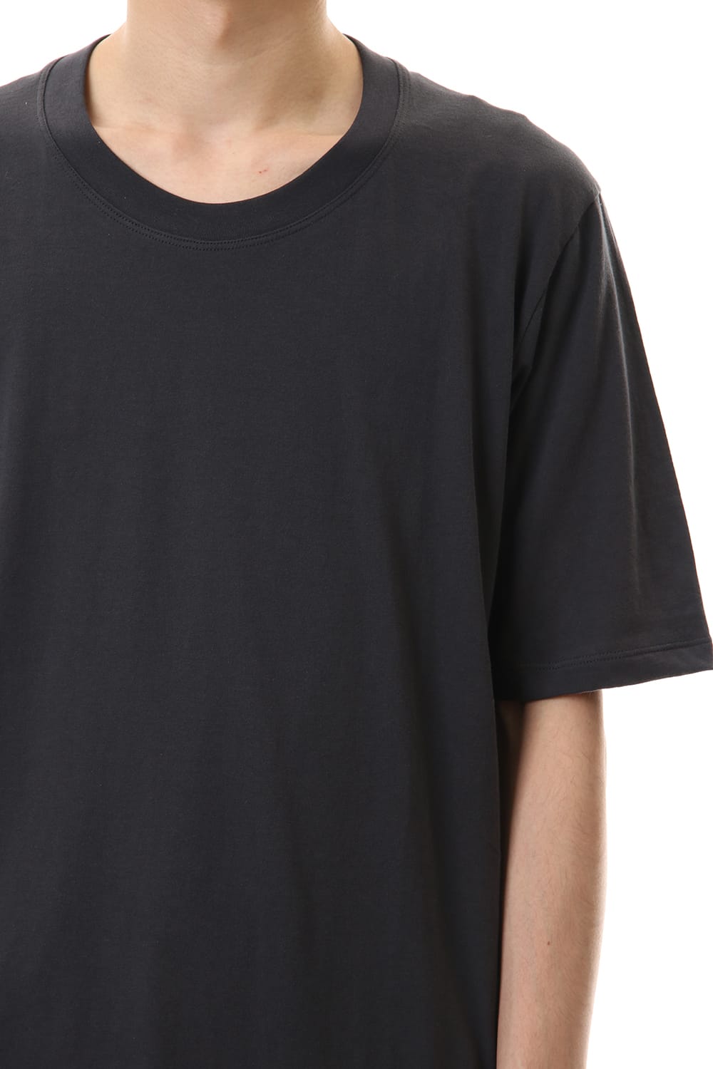 Jersey stitch Back body Cordura Patchwork Short sleeve T-shirt Charcoal