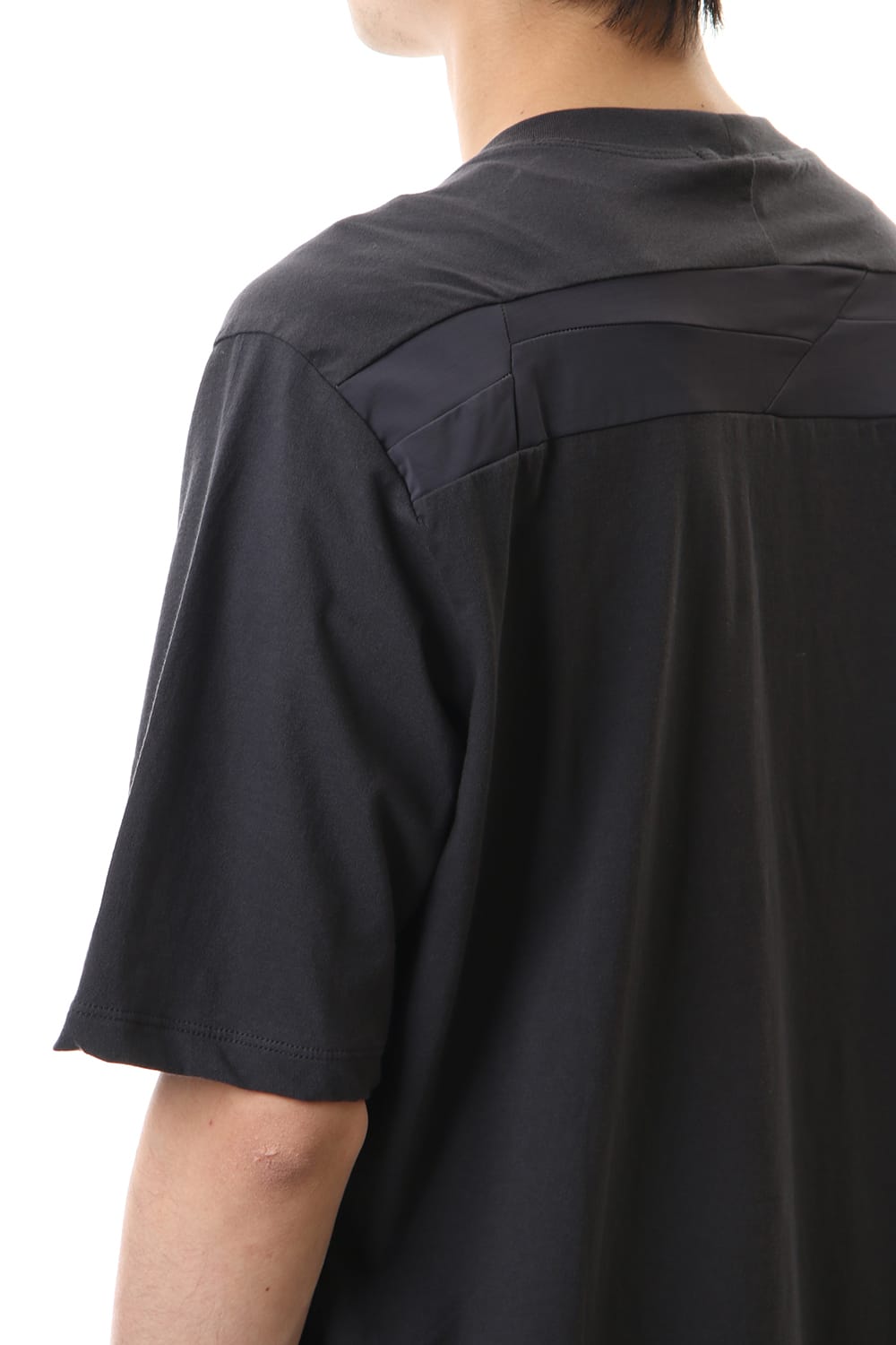 Jersey stitch Back body Cordura Patchwork Short sleeve T-shirt Charcoal