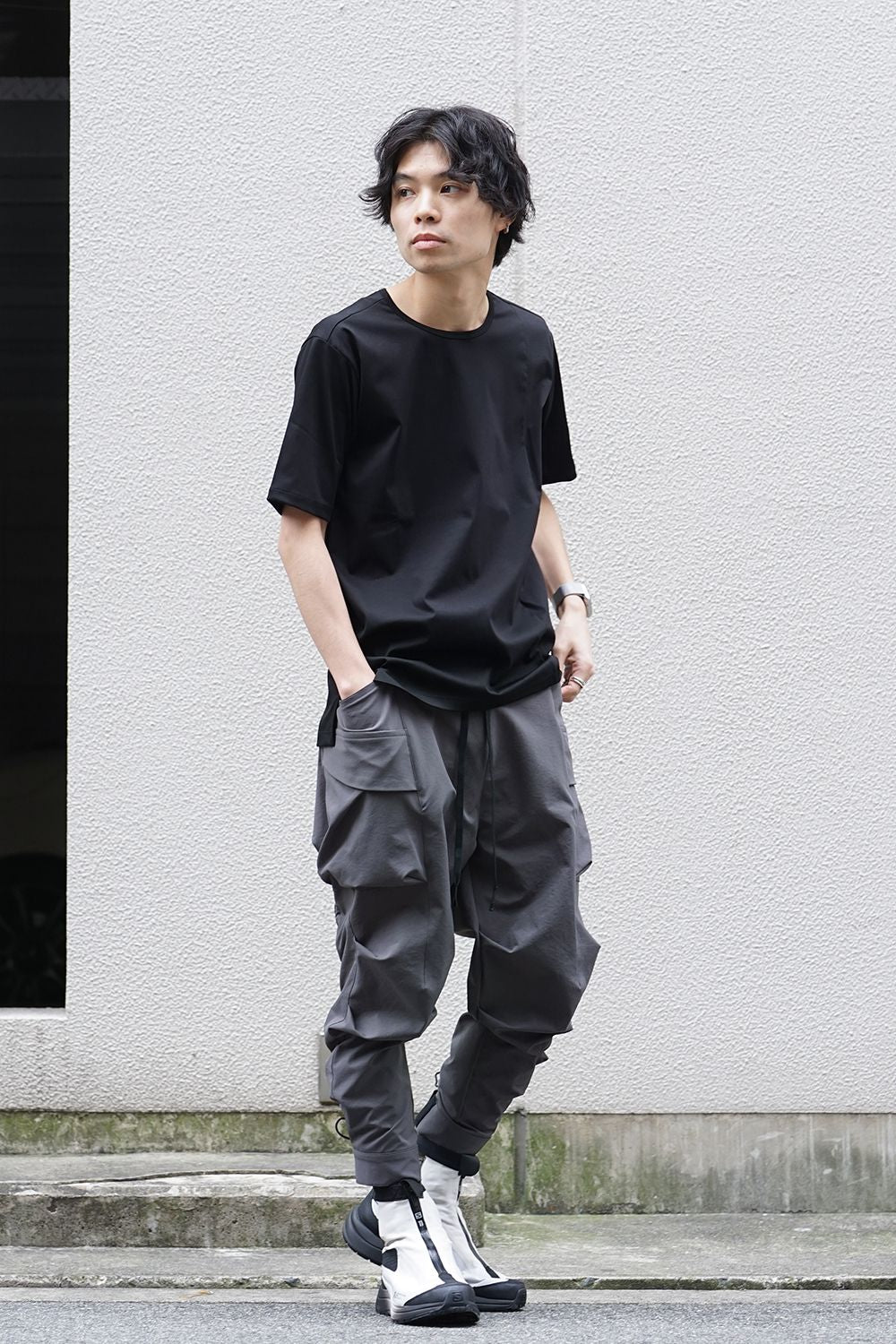 High Gauge Smooth Short sleeve T-shirt Black