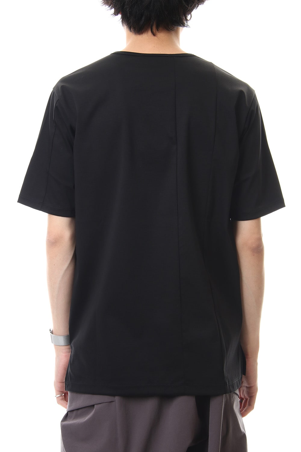 High Gauge Smooth Short sleeve T-shirt Black